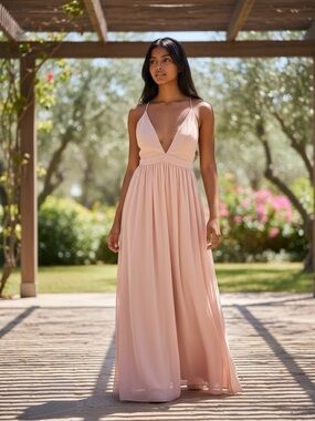 HYFVE Blush Peach Maxi Dress